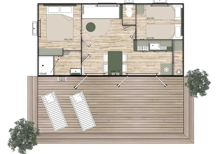 Zecamping 4 Dog Friendly Equitation Espace Aquatique 4* Ле-Булу